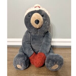 Justice Winter Holiday Grey Bear Plush